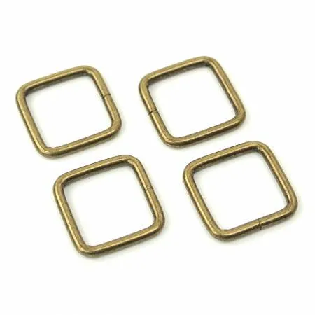 Four Rectangle Rings 3/4 inch Antique