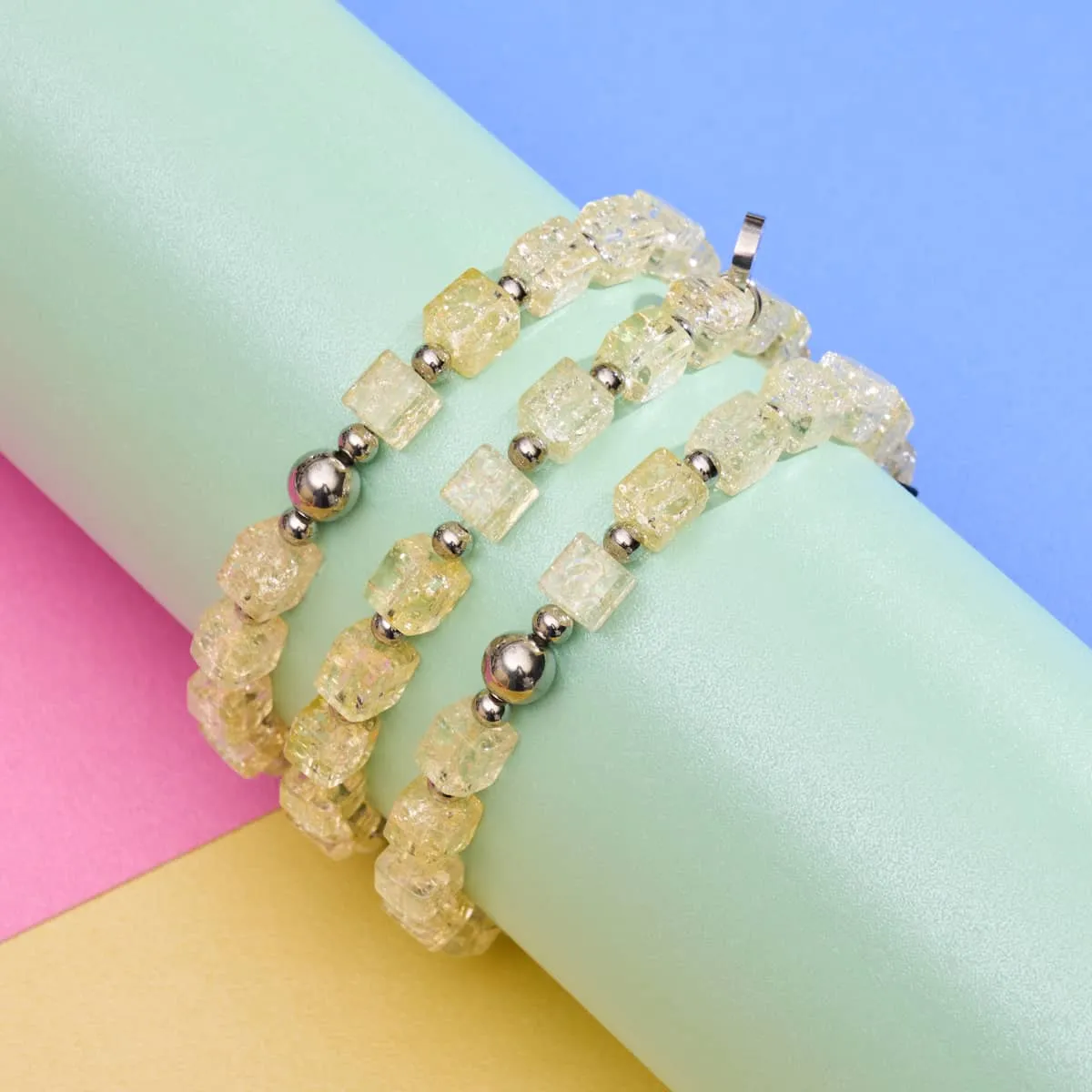 Frozen Lemonade | Glitter Glass | Sugar Cube Bracelet