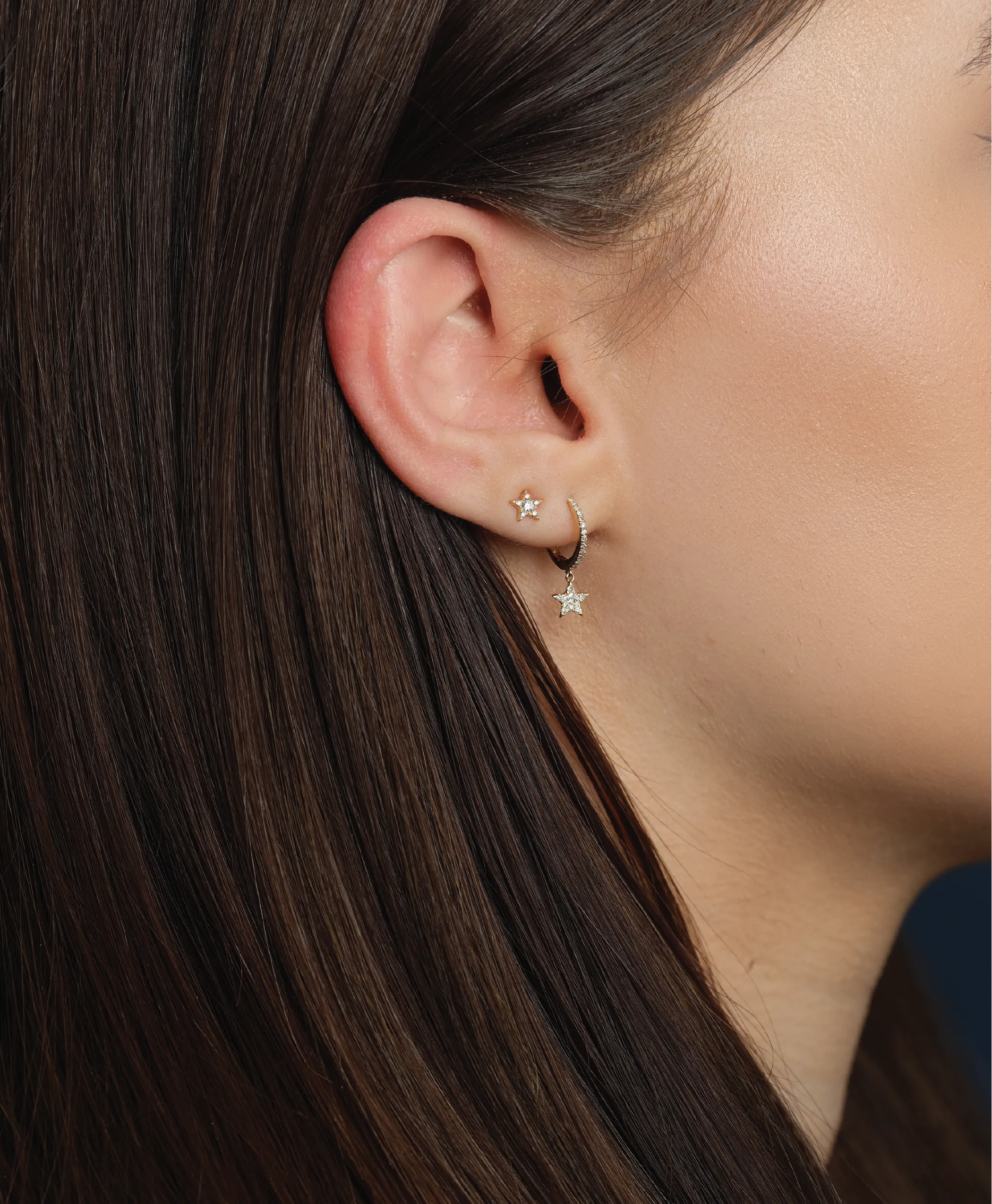 Galaxy Gold Hoops