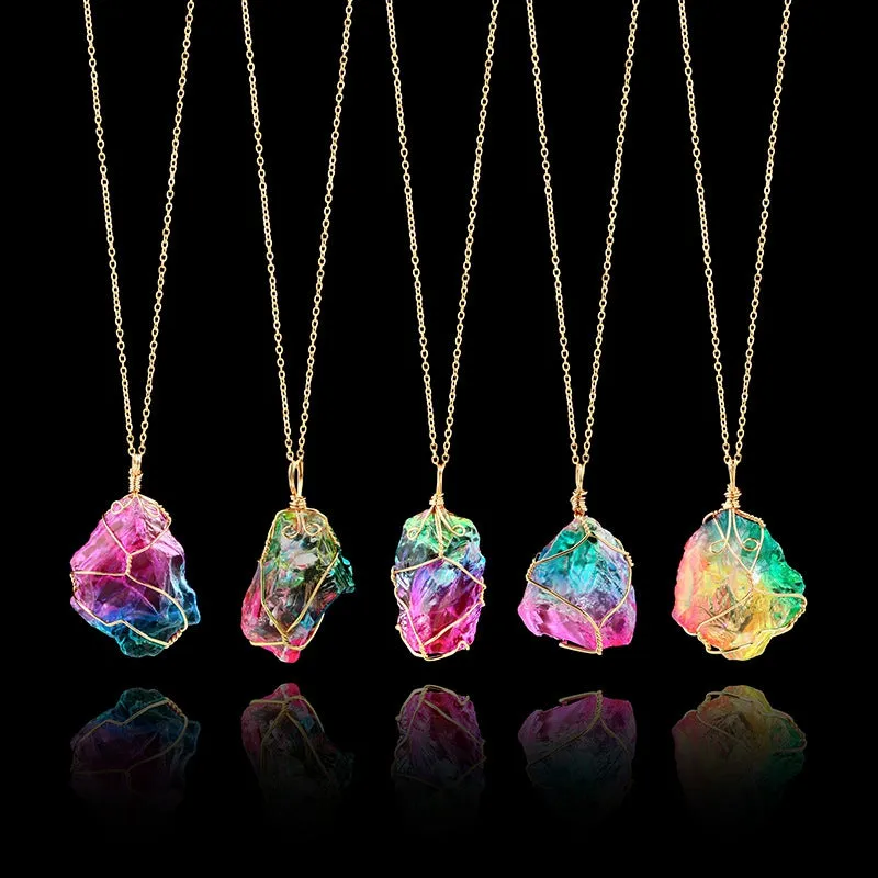 Galaxy Quartz Rainbow Necklace