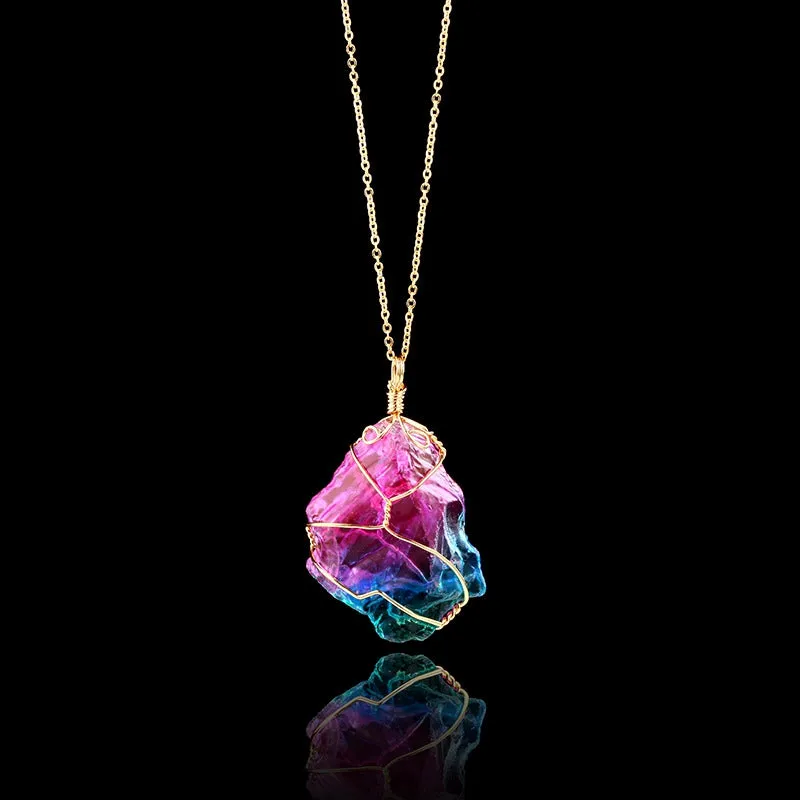 Galaxy Quartz Rainbow Necklace