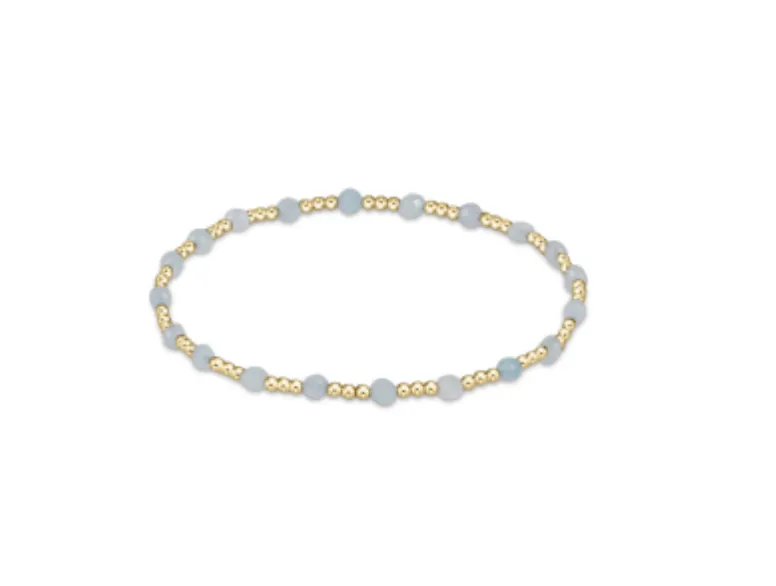Gemstone Gold Sincerity Pattern 3MM Bead Bracelet