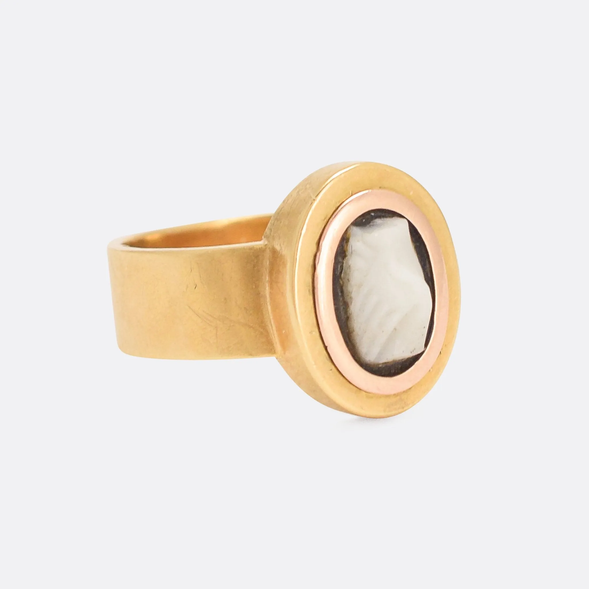 Georgian Onyx Cameo Fede Ring