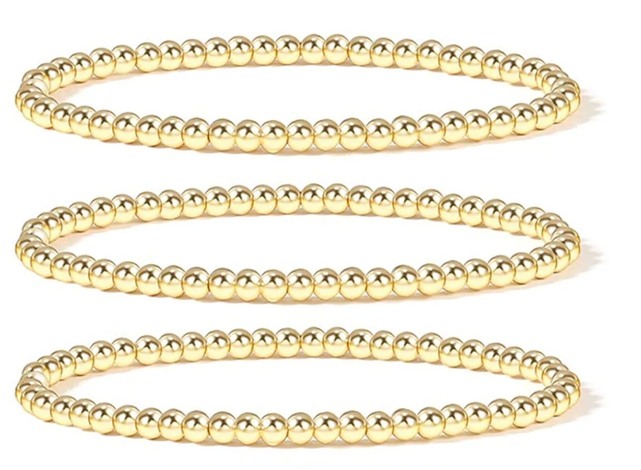 Gigi 14k Gold Plated Beaded Bracelets Set Of 2