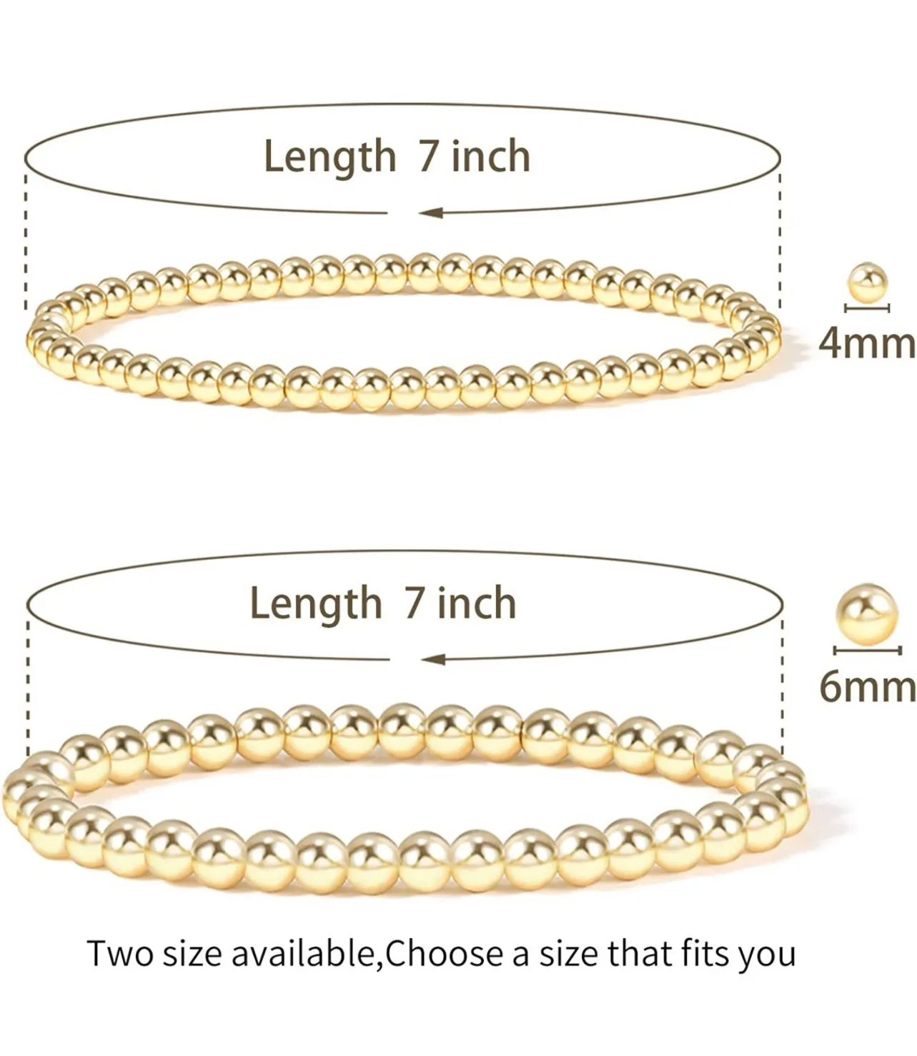 Gigi 14k Gold Plated Beaded Bracelets Set Of 2