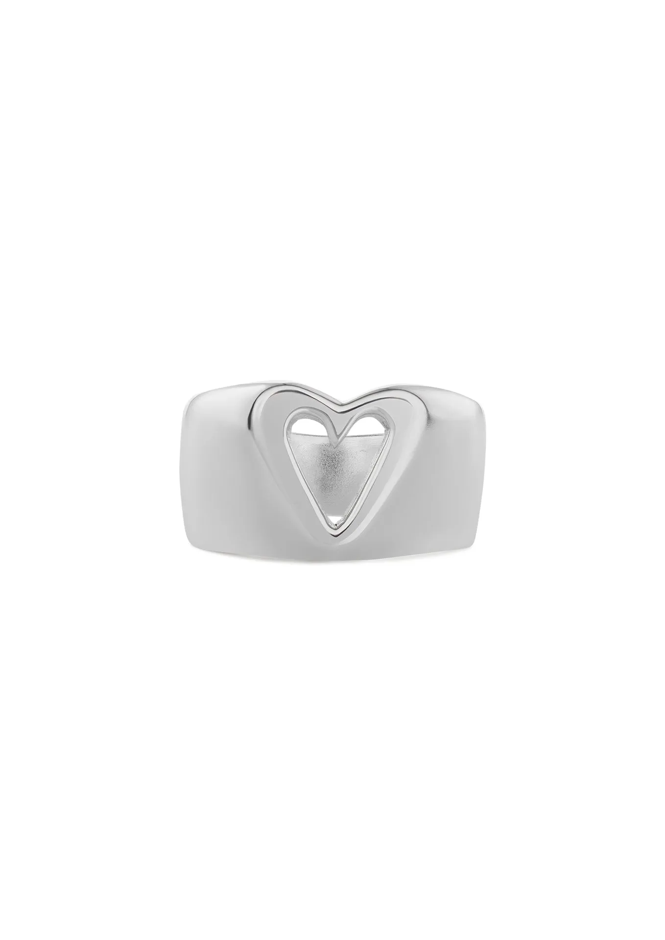 Glam Heart Ring Silver