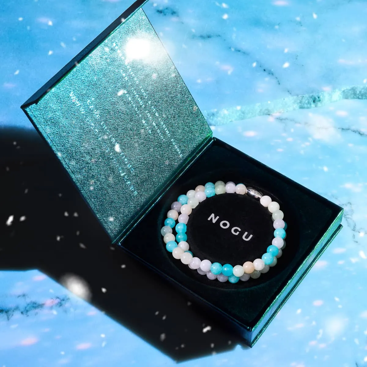 Glimmering Glaciers | Silver | Gilded Turquoise Gemstone Wrap