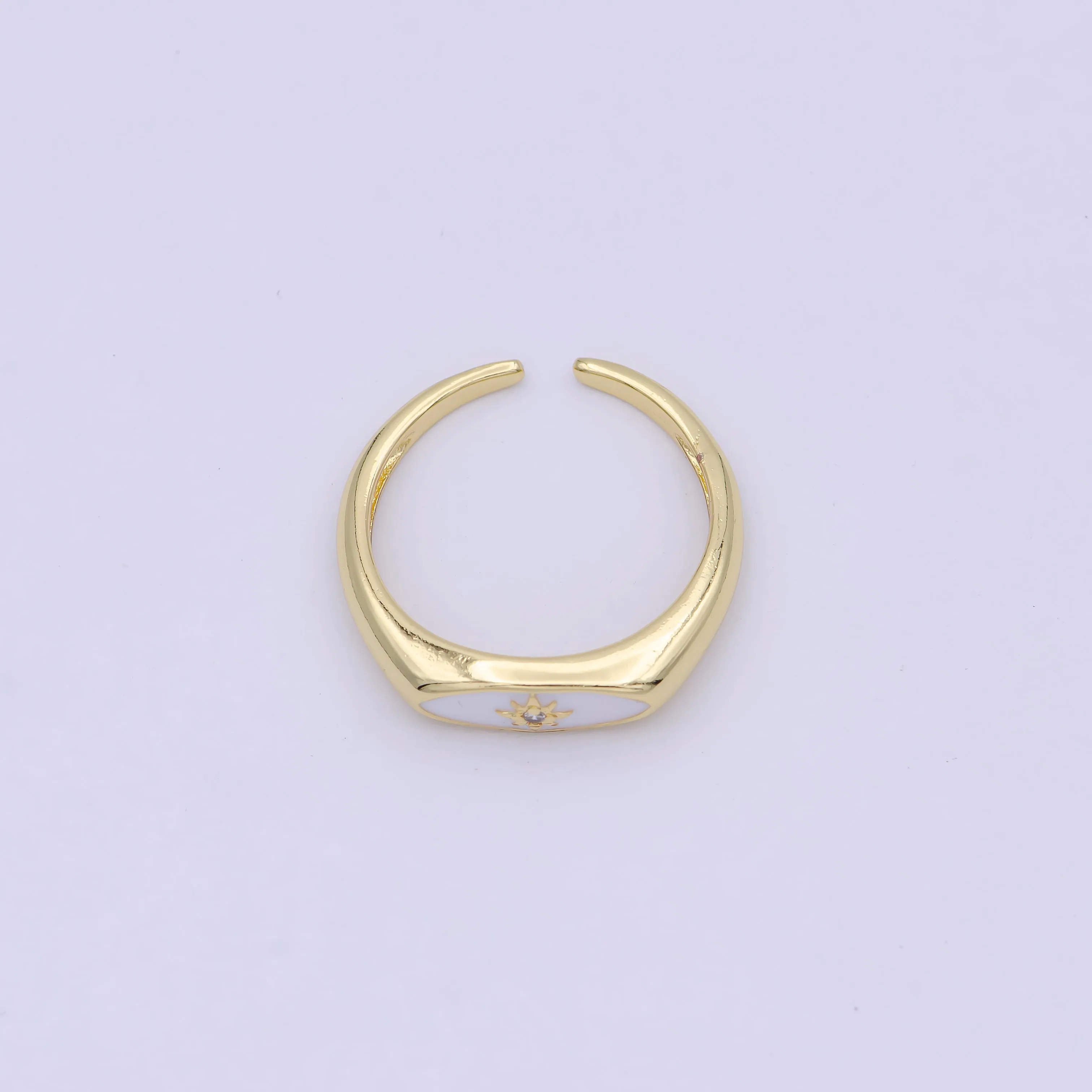 Gold Filled Star Signet Gold • Ring Dainty Band Minimalist • Open Adjustable Ring Stackable Simple Minimalistic S-379 ~ S-381