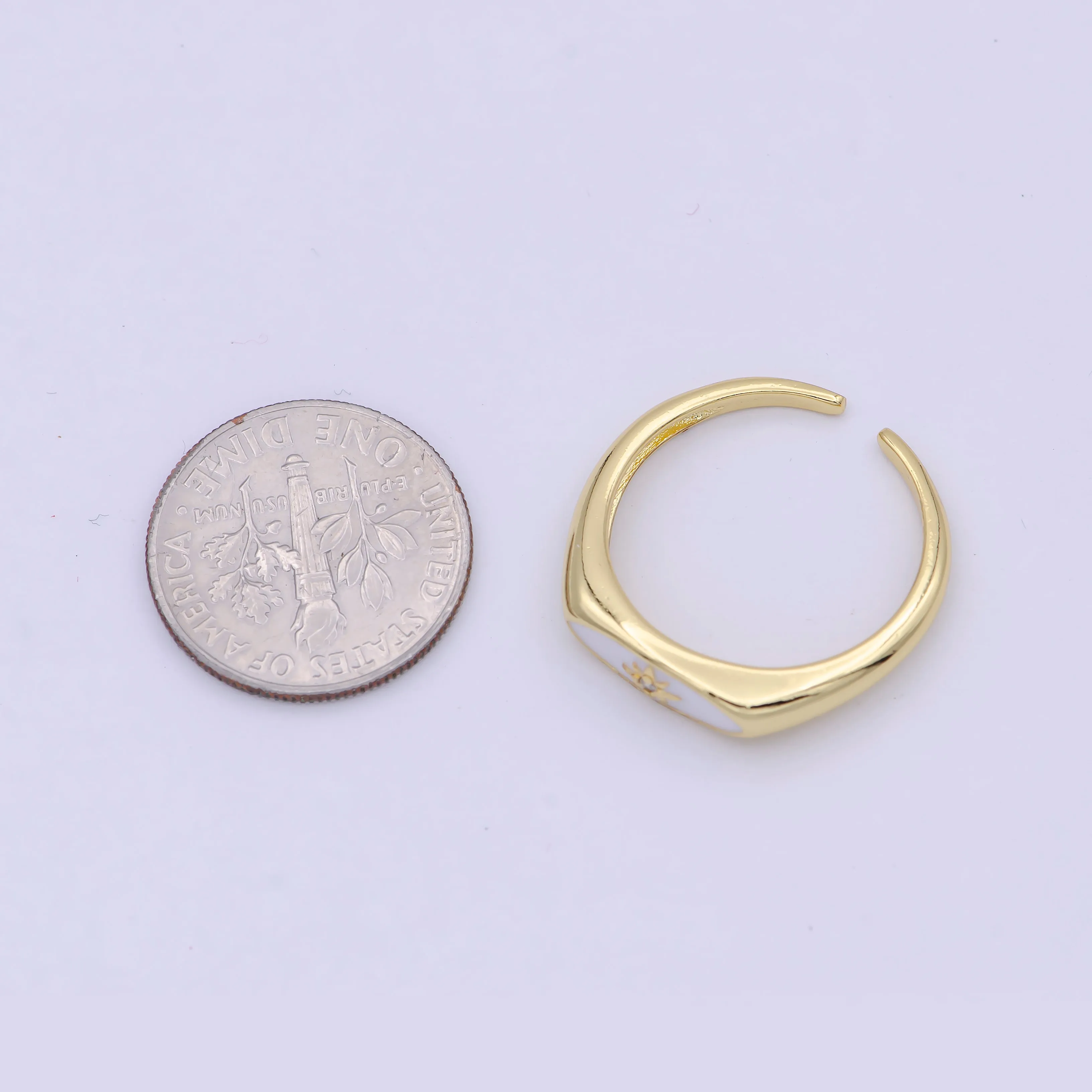 Gold Filled Star Signet Gold • Ring Dainty Band Minimalist • Open Adjustable Ring Stackable Simple Minimalistic S-379 ~ S-381