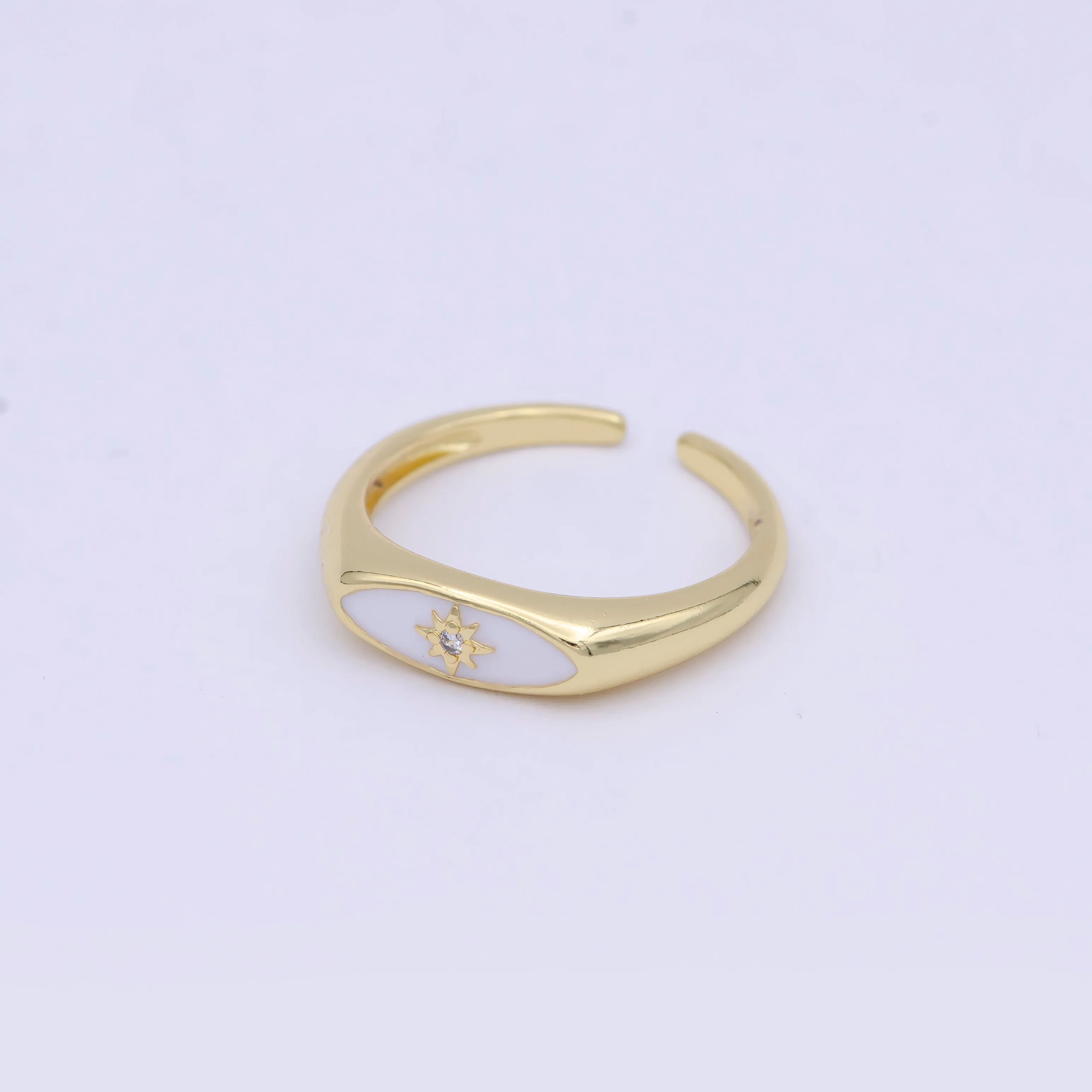 Gold Filled Star Signet Gold • Ring Dainty Band Minimalist • Open Adjustable Ring Stackable Simple Minimalistic S-379 ~ S-381
