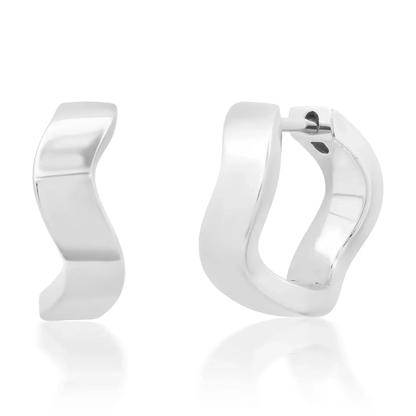 Gold Form Huggie Hoops
