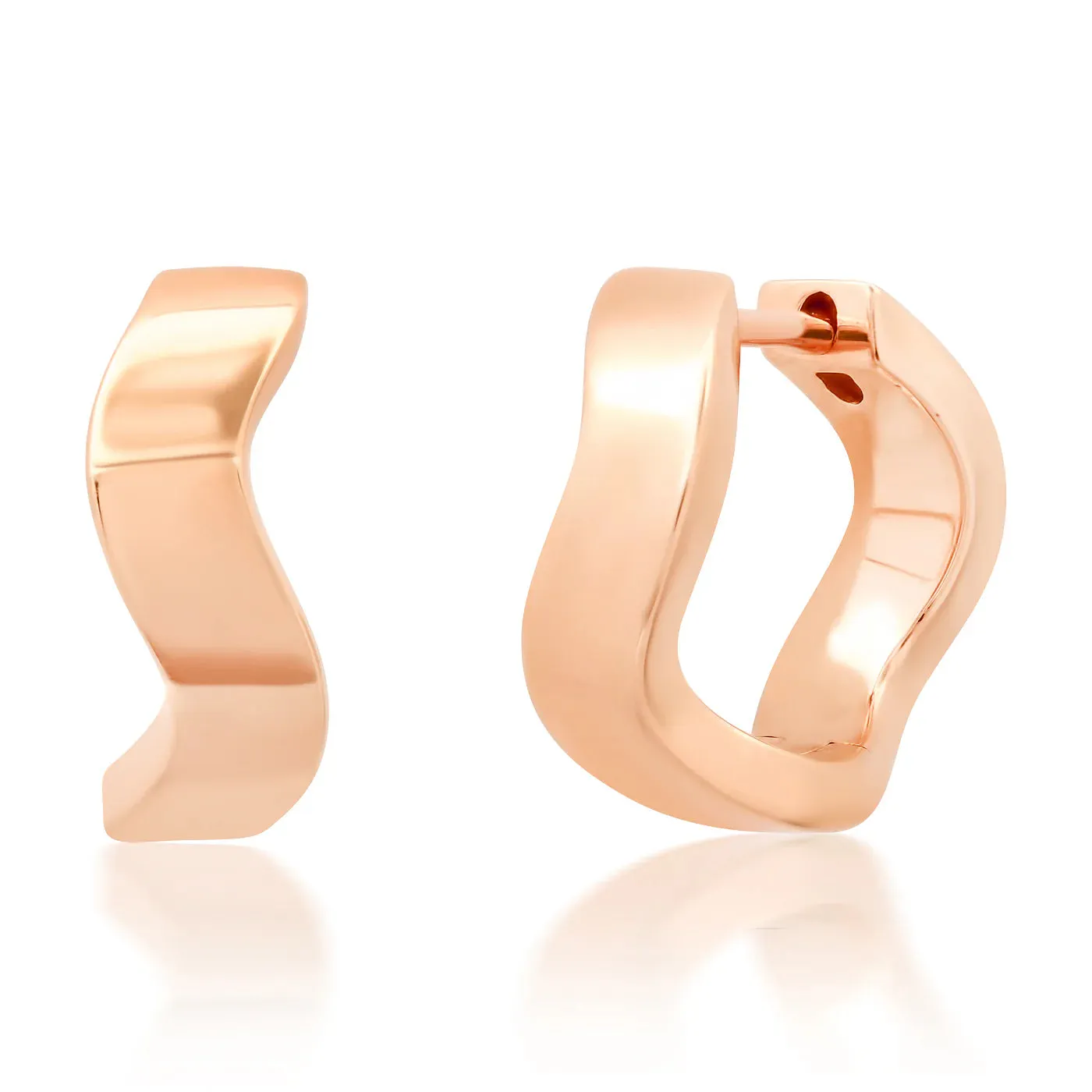 Gold Form Huggie Hoops