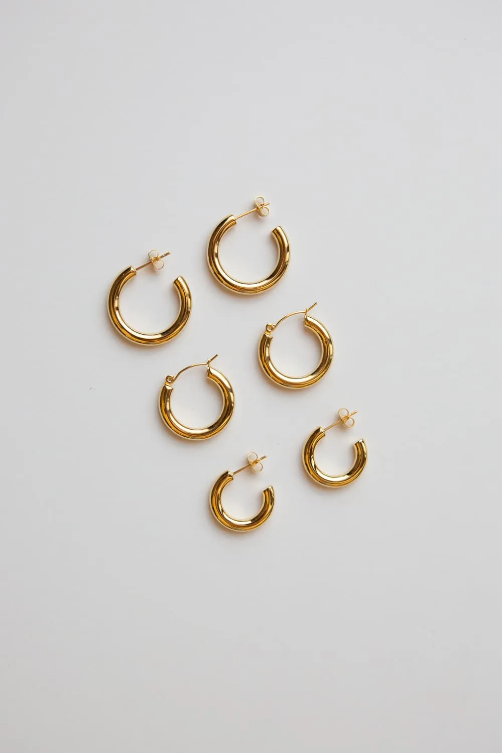 Gold Mini Thick Hoop Earrings