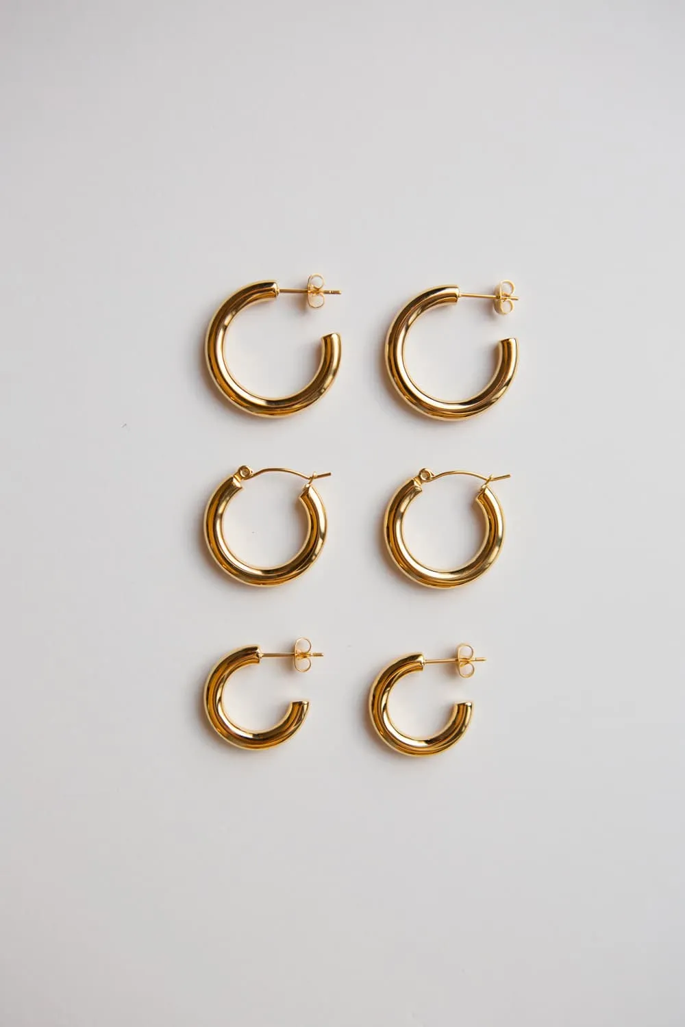 Gold Mini Thick Hoop Earrings