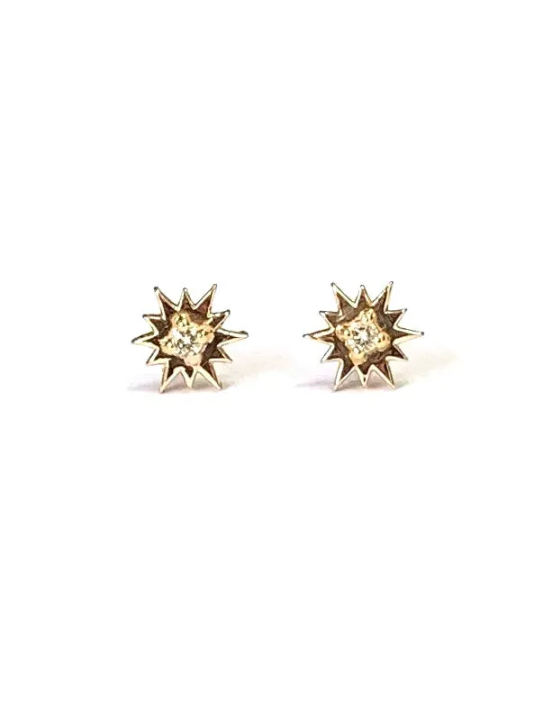 Gold Shooting Star Earrings