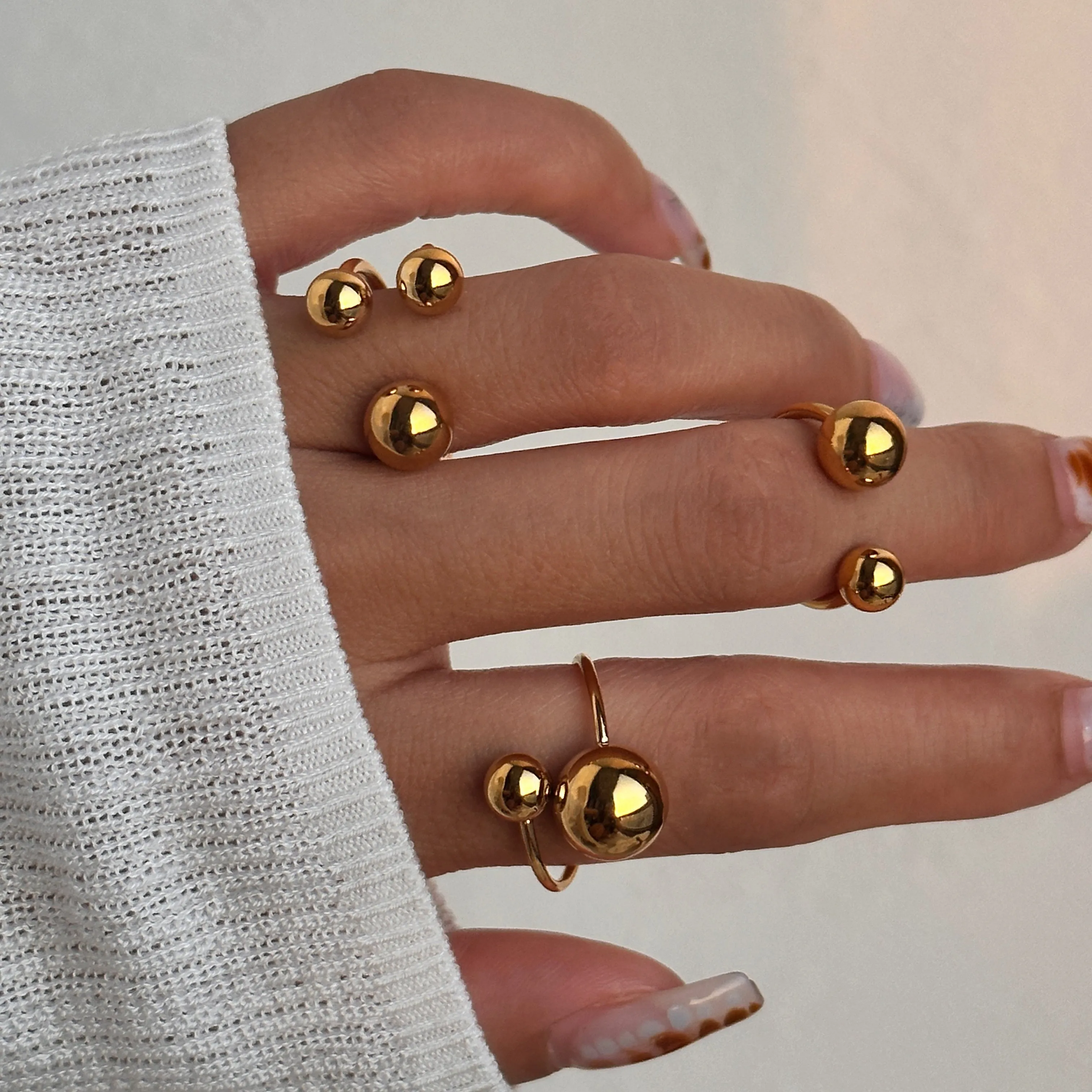 Golden Dazzle Open Rings