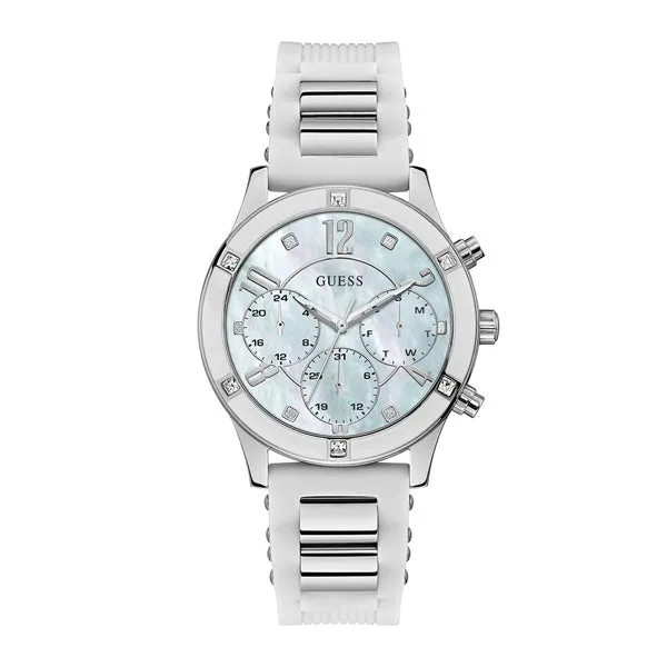 Guess Breeze White Silicone Strap Women's Watch W1234L1