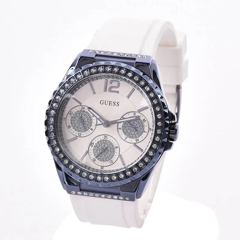 Guess Starlight White Silicone Band Women's Watch W0846L7