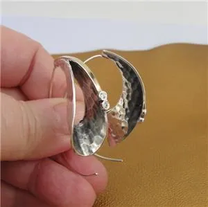 Hadar Designers 9k Yellow Gold 925 Sterling Silver Zircon Hoop Earrings Large()Y