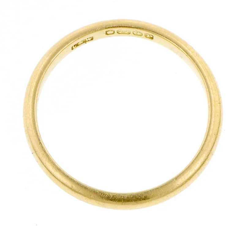 Half Round Gold Wedding Band