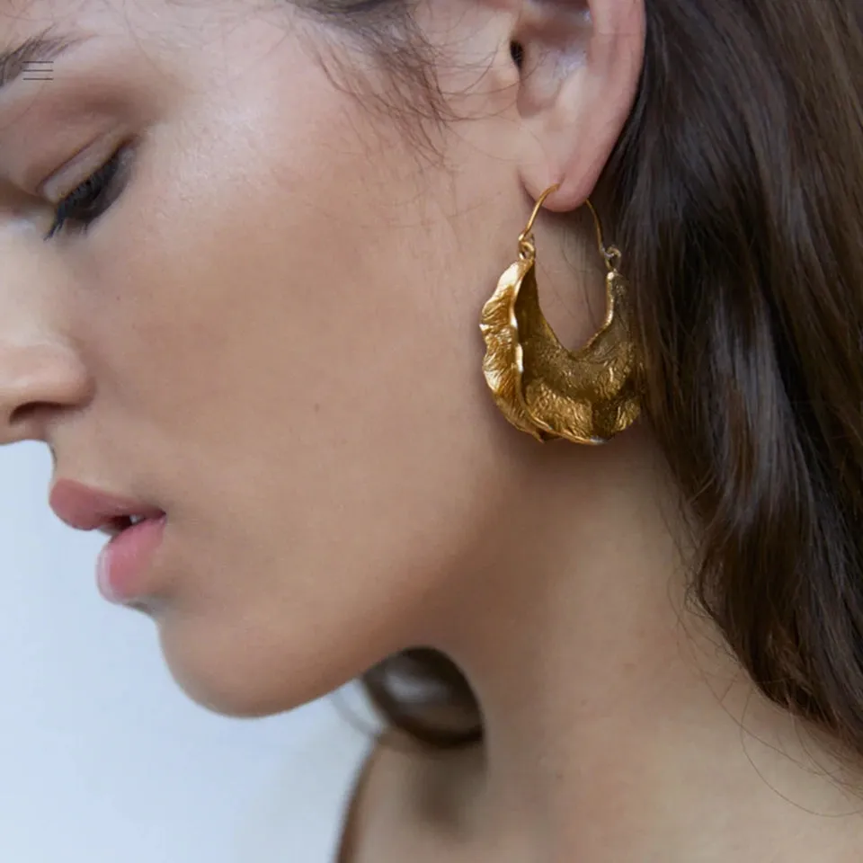 Hammered Hoop Earrings