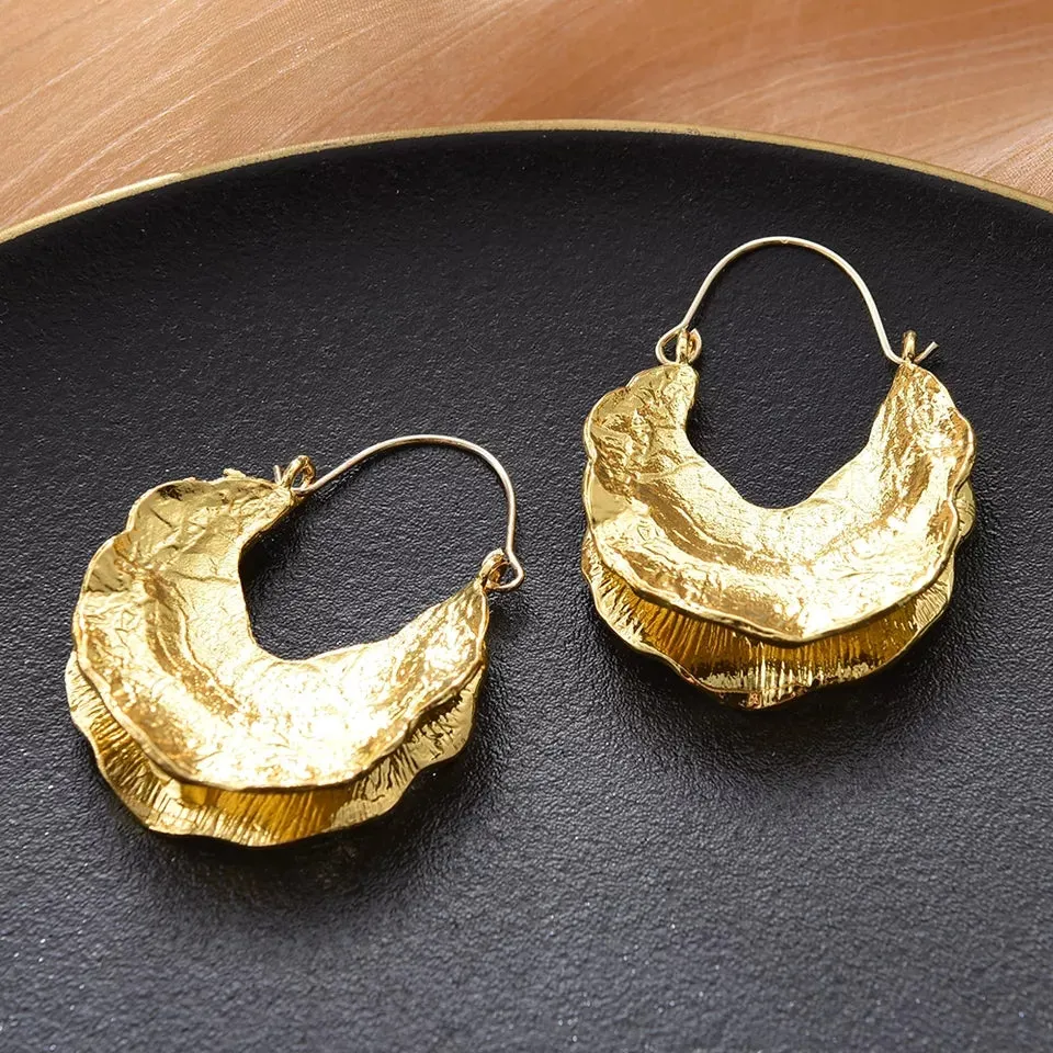 Hammered Hoop Earrings