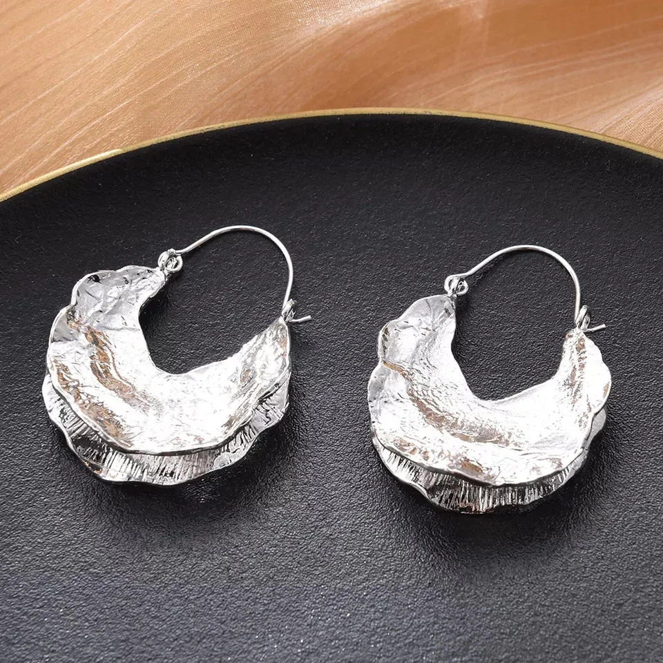 Hammered Hoop Earrings