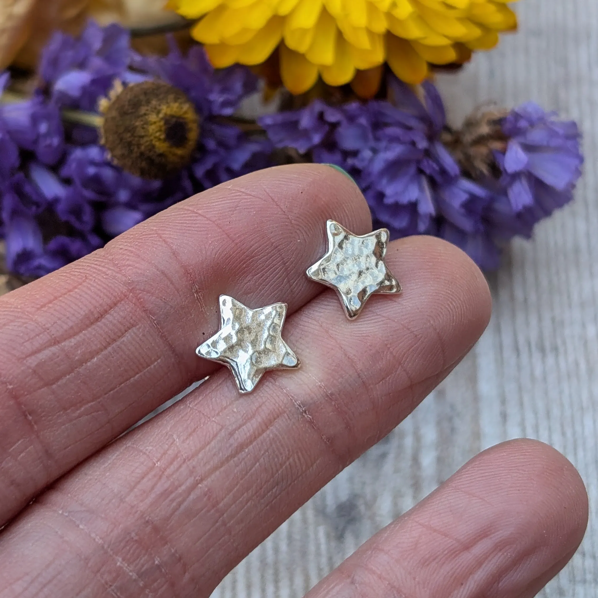 Hammered Stud Earrings