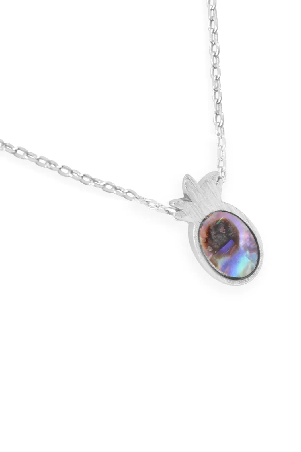 HDNEN609 - PINEAPPLE WITH ABALONE SHELL PENDANT NECKLACE