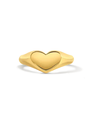 Heart Signet Ring | 10kt Yellow Gold