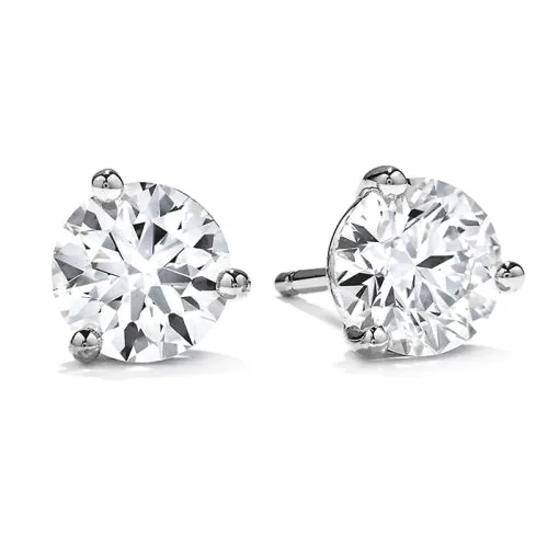Hearts On Fire 18k White Gold 0.30–0.37ct Diamond Stud Earrings