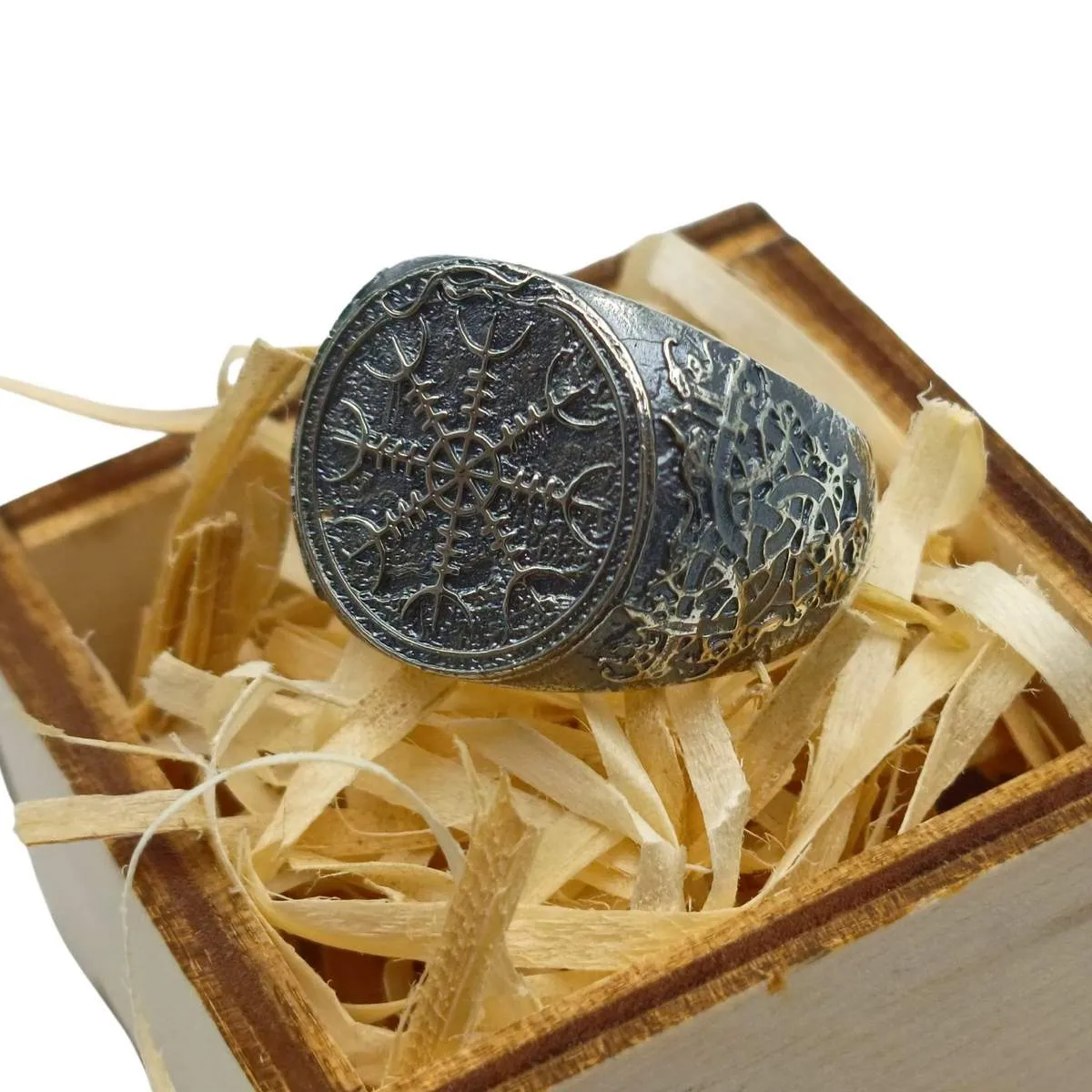 Helm of awe ring from silver 925