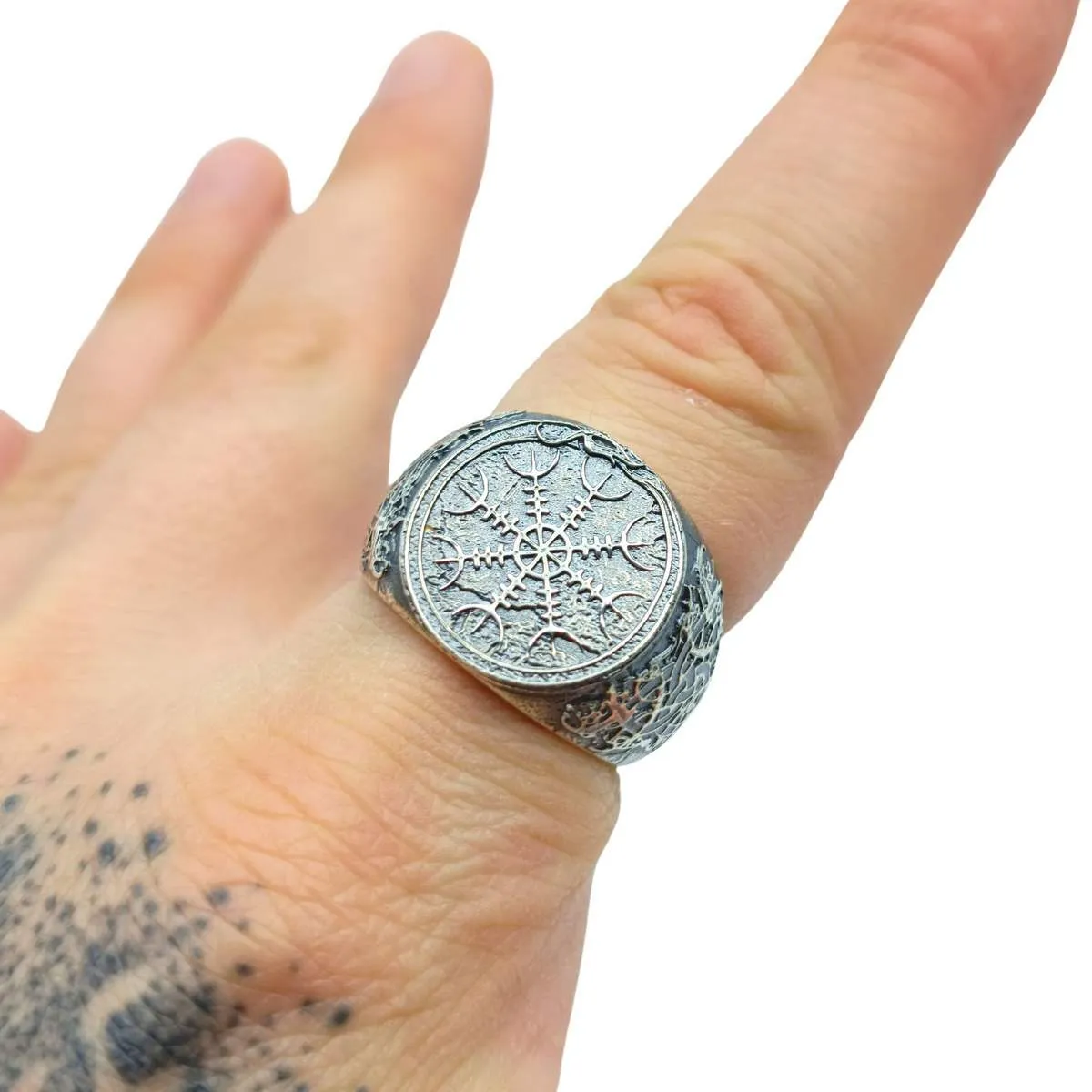 Helm of awe ring from silver 925