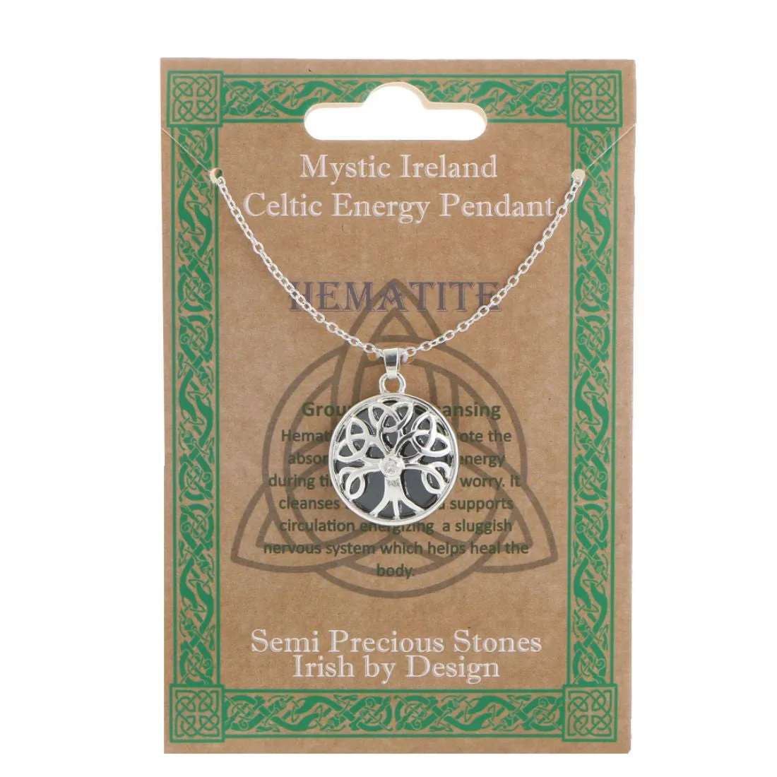 Hematite Stone Celtic Energy necklace