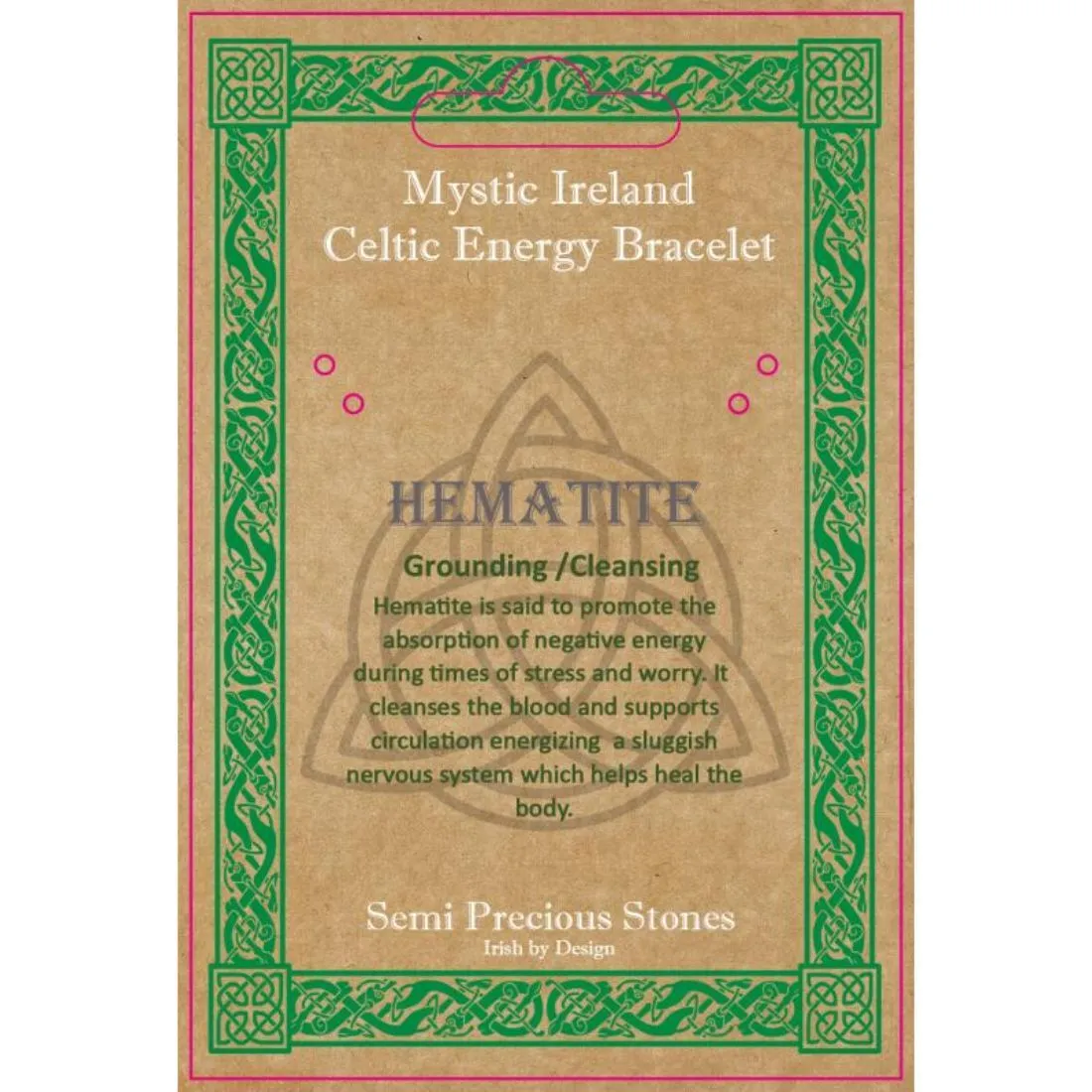 Hematite Stone Celtic Energy necklace