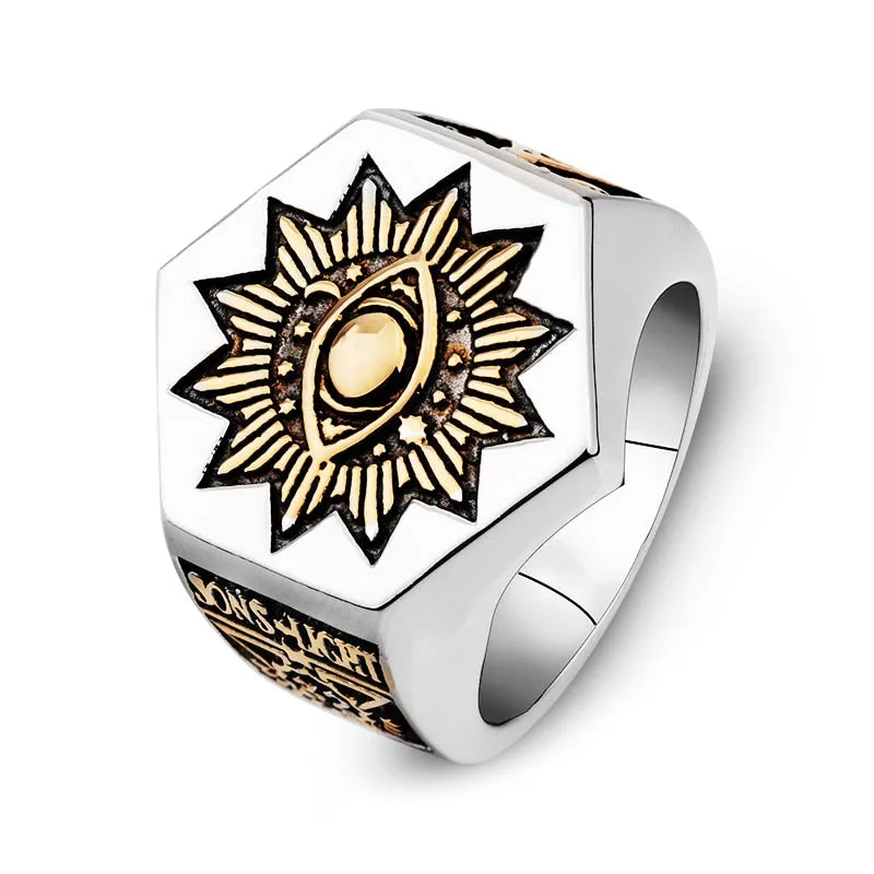 Hexa Gods Eye Signet Ring