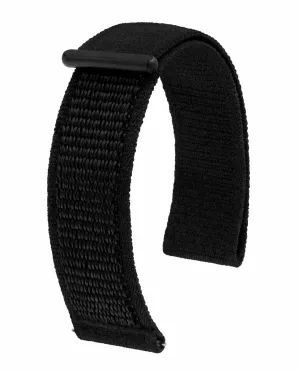 Hirsch Velcro Black Nylon Quick Release Watch Strap