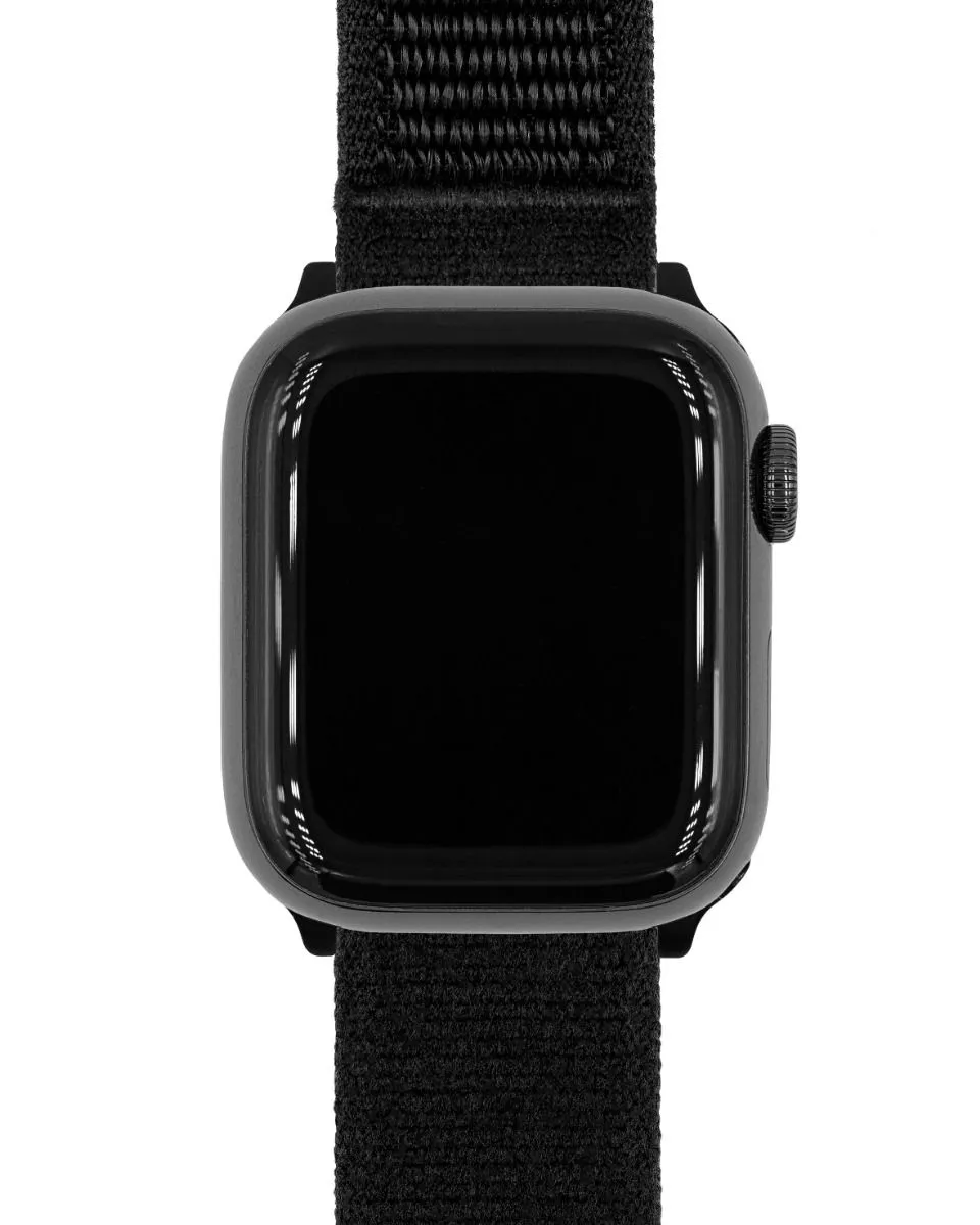 Hirsch Velcro Black Nylon Quick Release Watch Strap