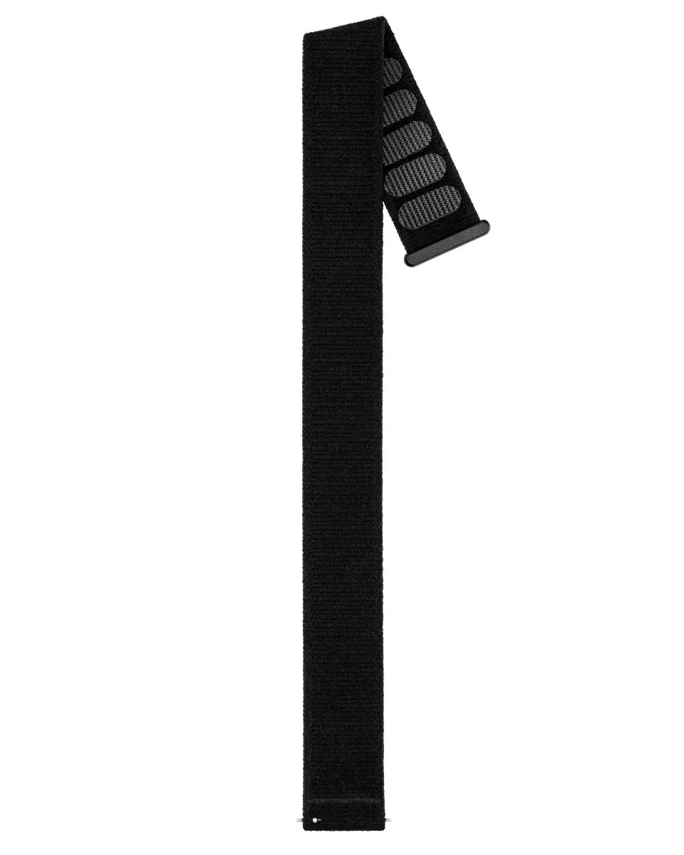 Hirsch Velcro Black Nylon Quick Release Watch Strap