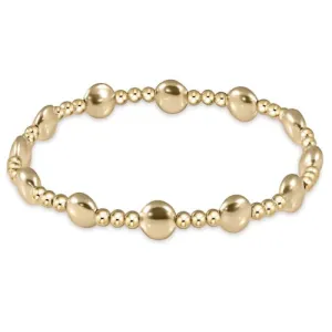 Honest Sincerity Pattern Gold 6MM Bead Bracelet