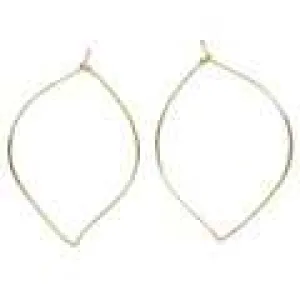 Hoop Earrings - Small Leaf - Gold