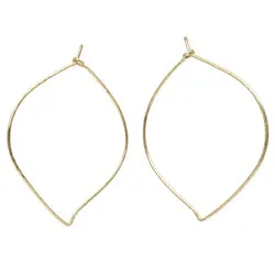 Hoop Earrings - Small Leaf - Gold