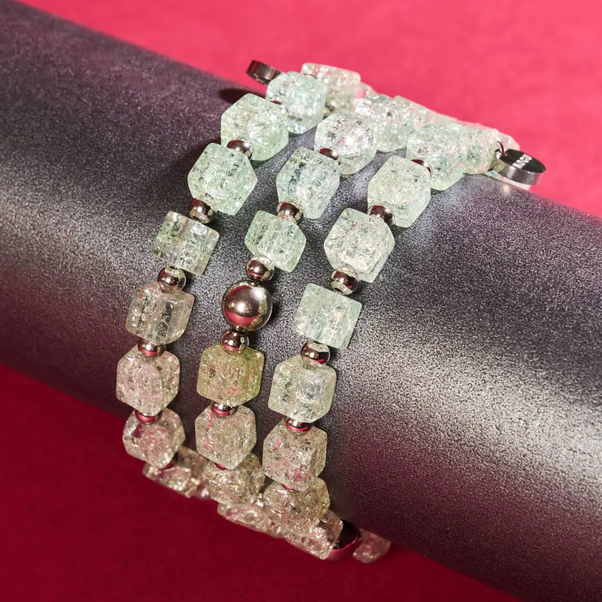 Iced Matcha | Glitter Glass | Sugar Cube Bracelet