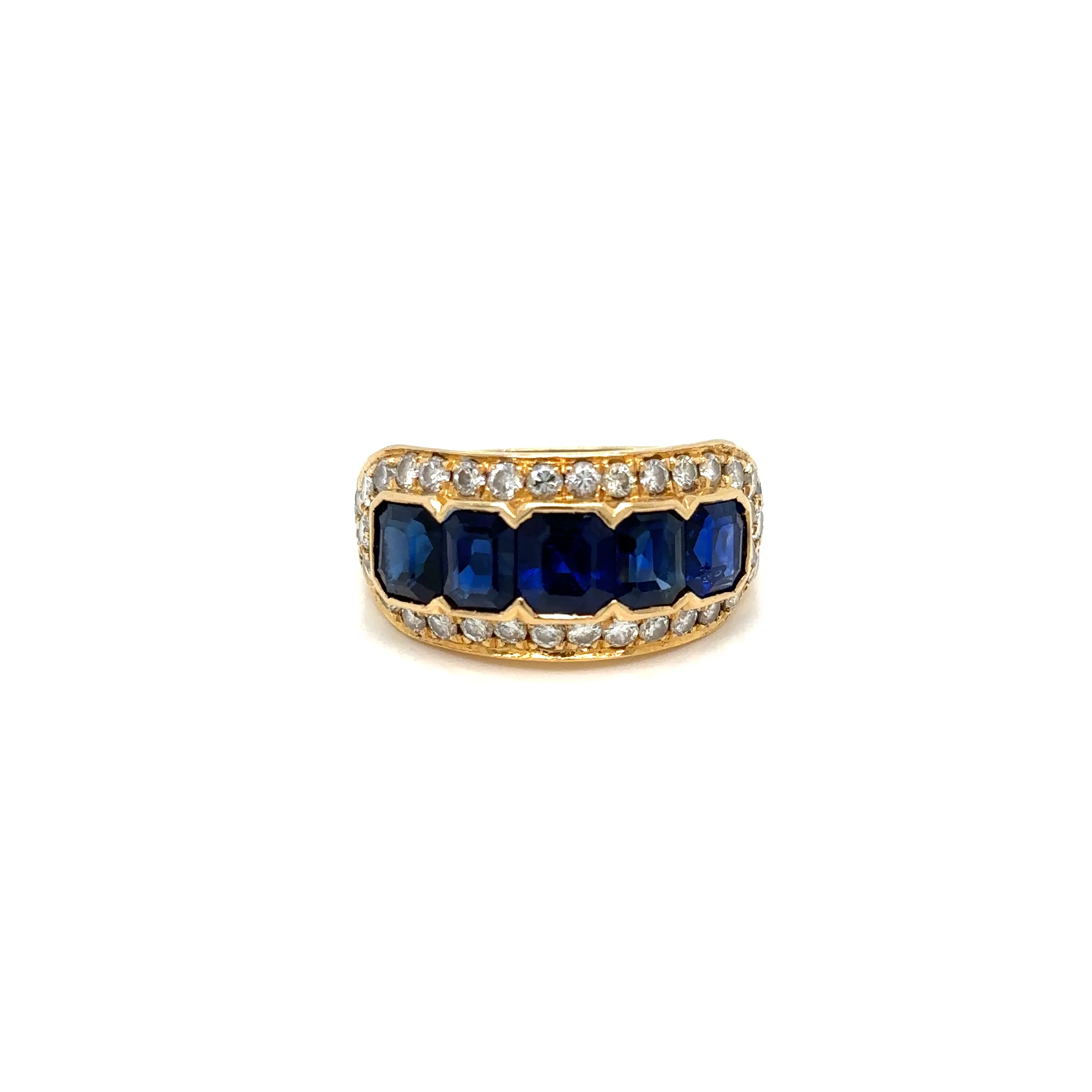 Illario Natural Sapphire Diamond Band Ring
