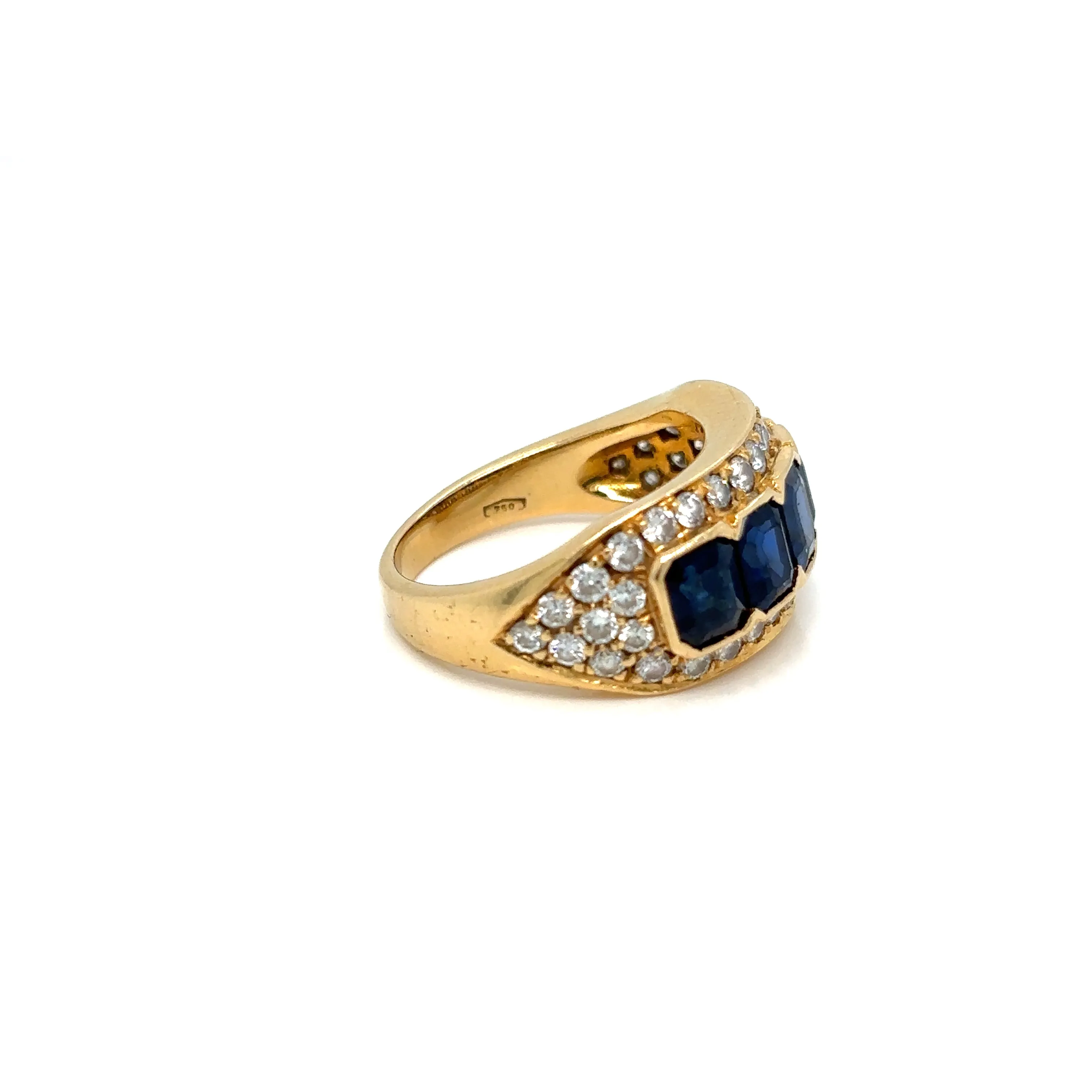 Illario Natural Sapphire Diamond Band Ring
