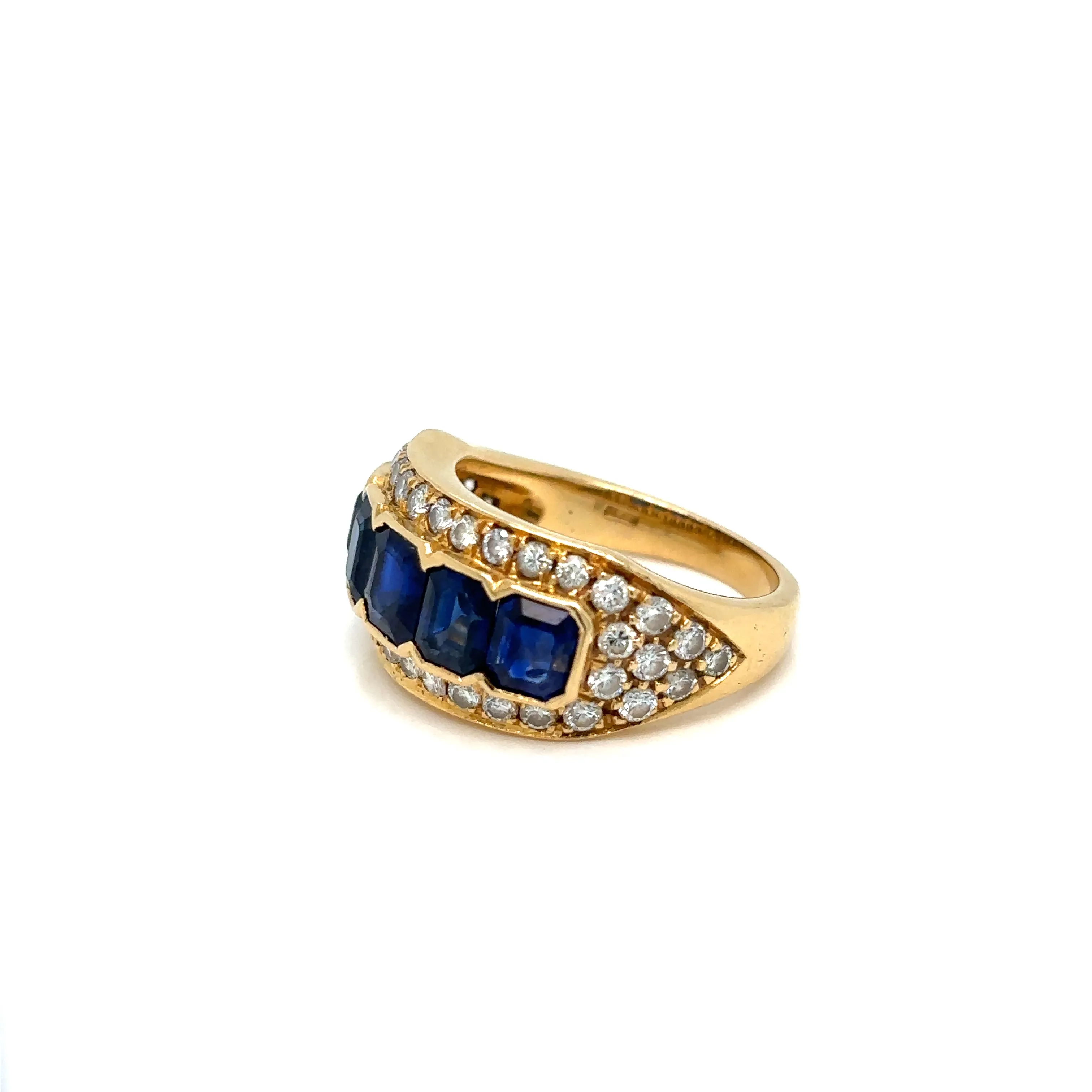 Illario Natural Sapphire Diamond Band Ring