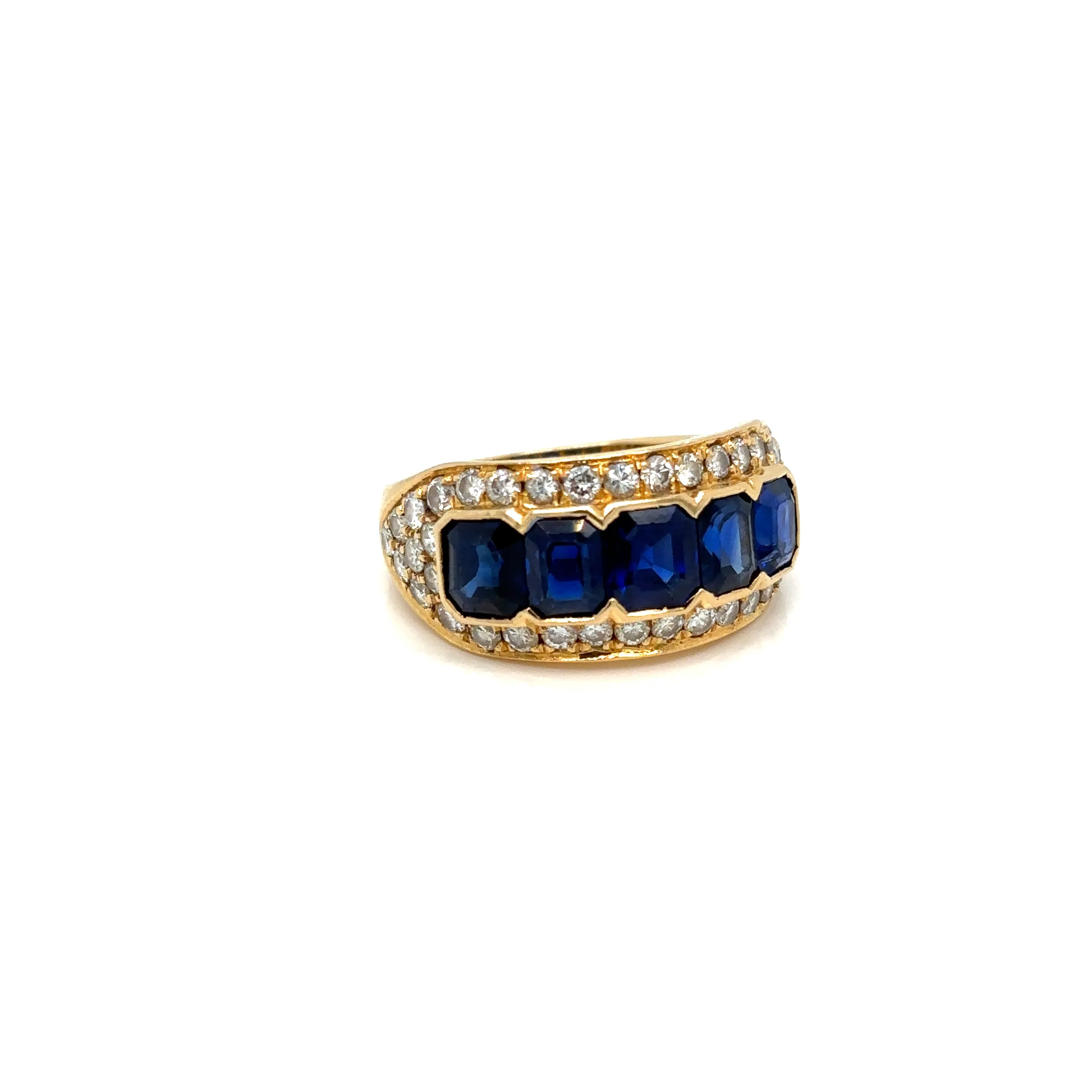 Illario Natural Sapphire Diamond Band Ring