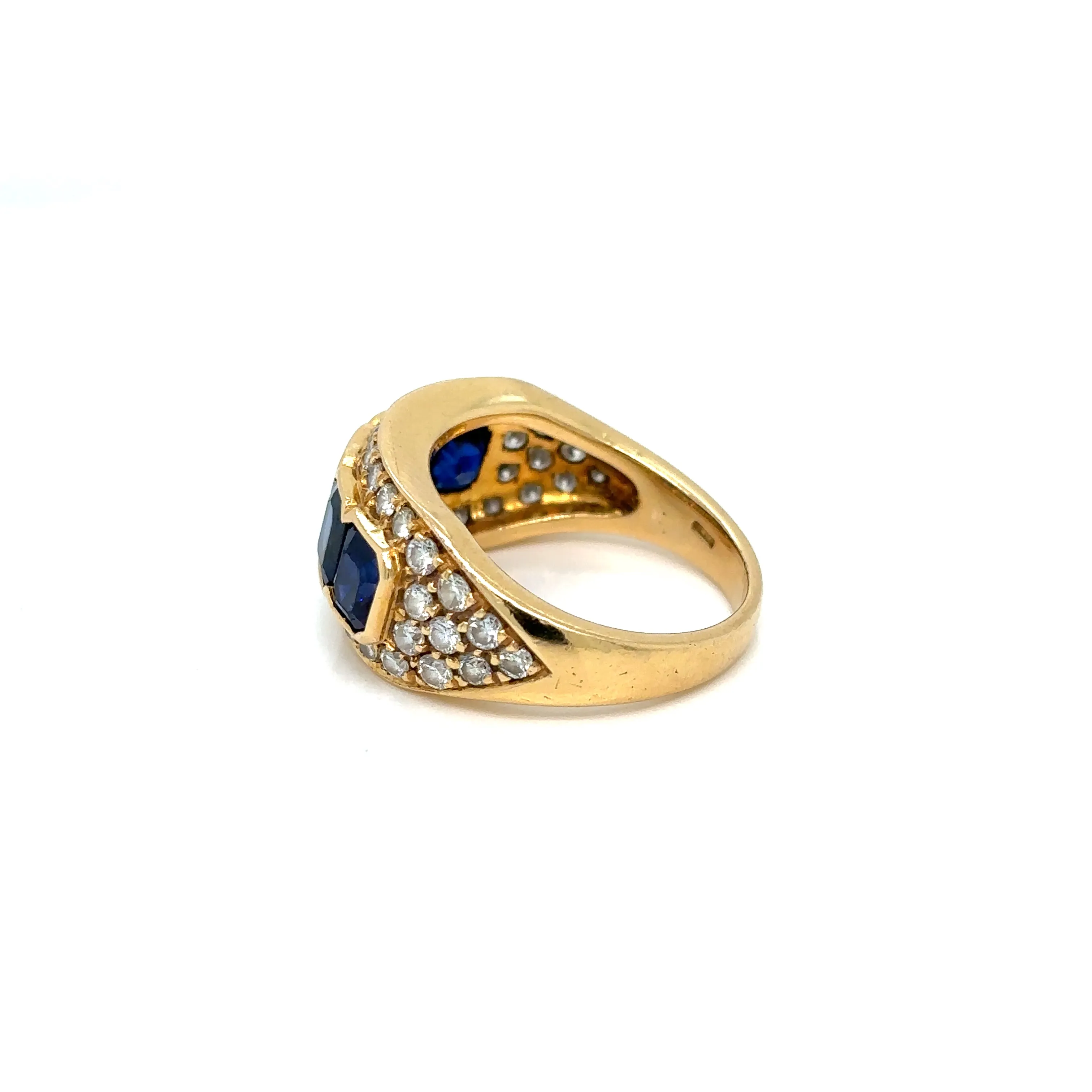 Illario Natural Sapphire Diamond Band Ring
