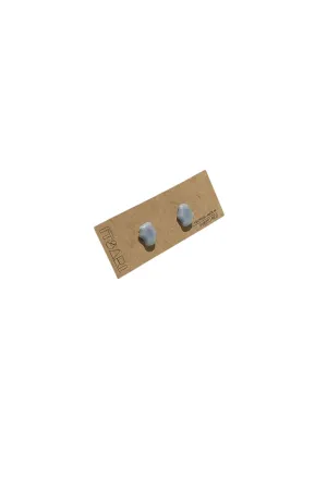 ITSARI- Mini Studs- Baby Blue Funky Shape