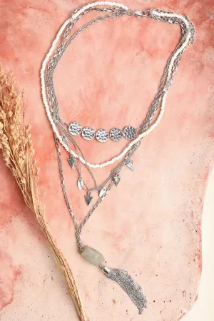 Jade Multi Layered Chain Necklaces.